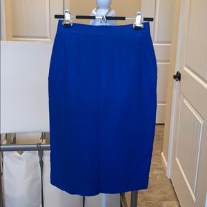 Evan-Picone Cobalt blue vintage pencil skirt